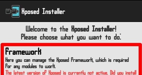 xposed installer framework download